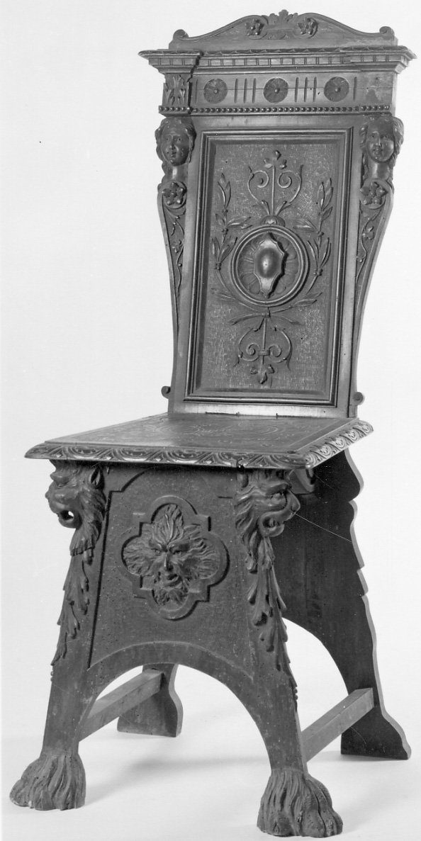 sgabello, opera isolata - manifattura veneta (ultimo quarto sec. XIX)