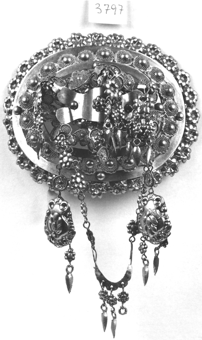 gioiello da acconciatura, opera isolata - manifattura vercellese (seconda metà sec. XIX)