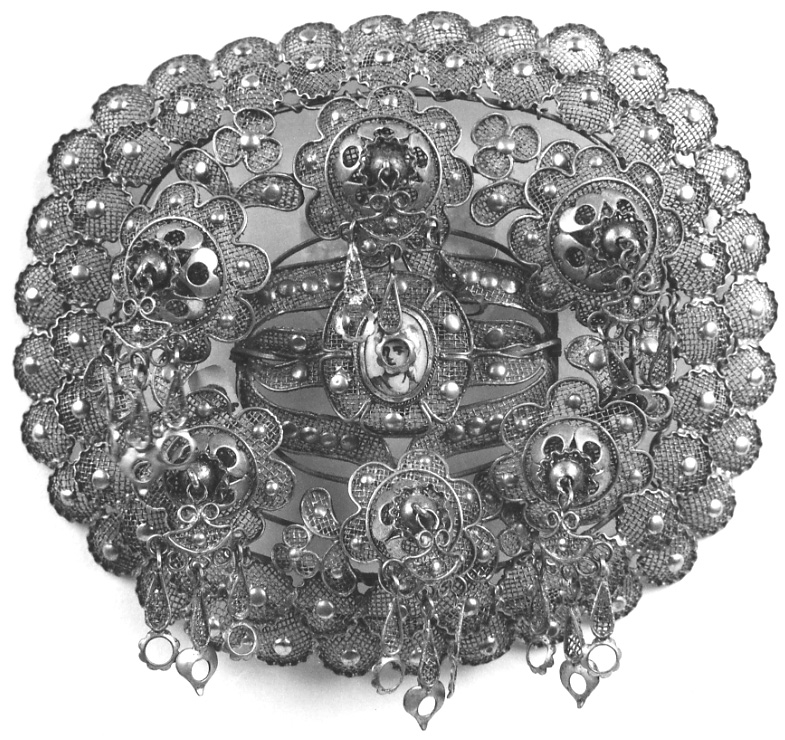 gioiello da acconciatura, opera isolata - manifattura vercellese (seconda metà sec. XIX)