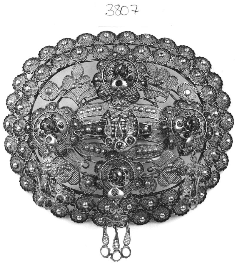 gioiello da acconciatura, opera isolata - manifattura vercellese (seconda metà sec. XIX)