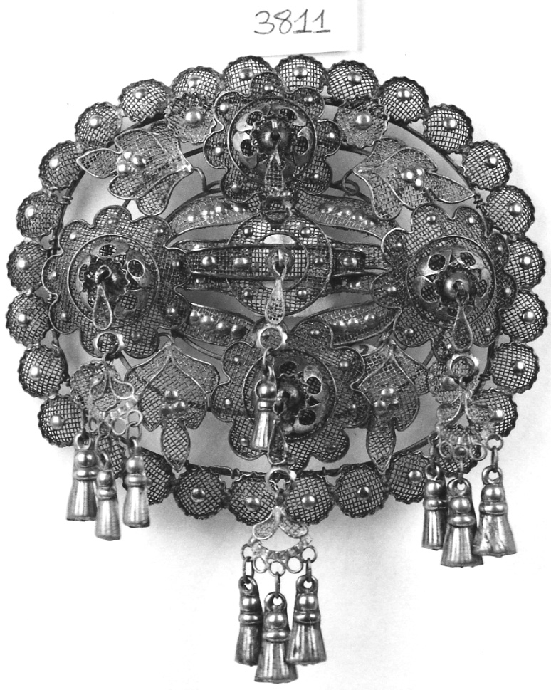 gioiello da acconciatura, opera isolata - manifattura vercellese (seconda metà sec. XIX)