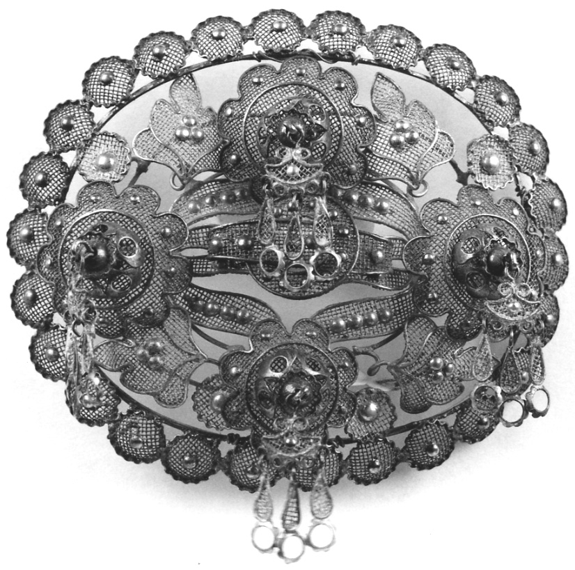 gioiello da acconciatura, opera isolata - manifattura vercellese (seconda metà sec. XIX)