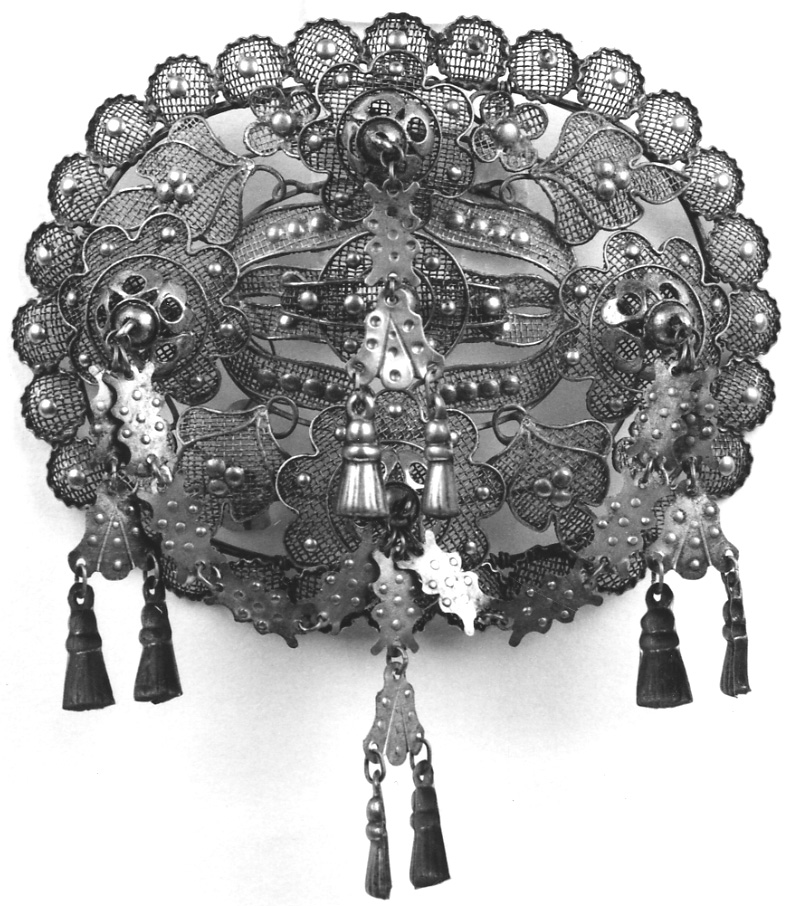 gioiello da acconciatura, opera isolata - manifattura vercellese (seconda metà sec. XIX)