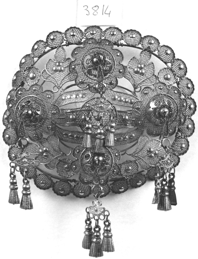 gioiello da acconciatura, opera isolata - manifattura vercellese (seconda metà sec. XIX)