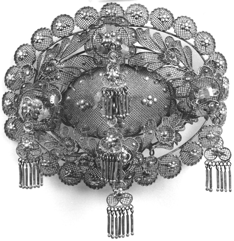 gioiello da acconciatura, opera isolata - manifattura vercellese (seconda metà sec. XIX)