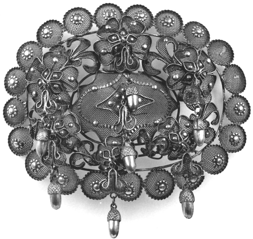 gioiello da acconciatura, opera isolata - manifattura vercellese (seconda metà sec. XIX)