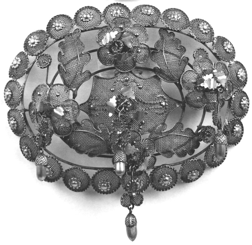 gioiello da acconciatura, opera isolata - manifattura vercellese (seconda metà sec. XIX)