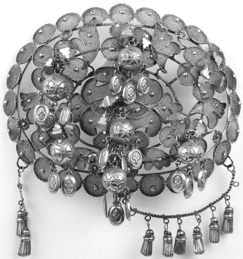 gioiello da acconciatura, opera isolata - manifattura vercellese (seconda metà sec. XIX)