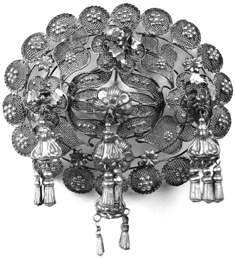 gioiello da acconciatura, opera isolata - manifattura vercellese (seconda metà sec. XIX)