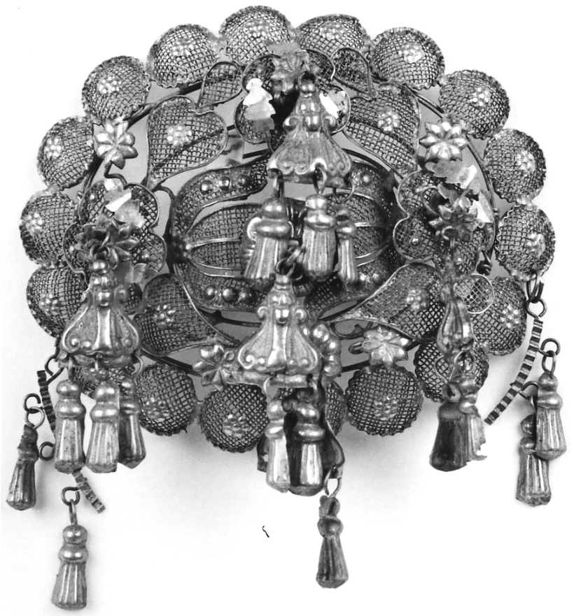 gioiello da acconciatura, opera isolata - manifattura vercellese (seconda metà sec. XIX)