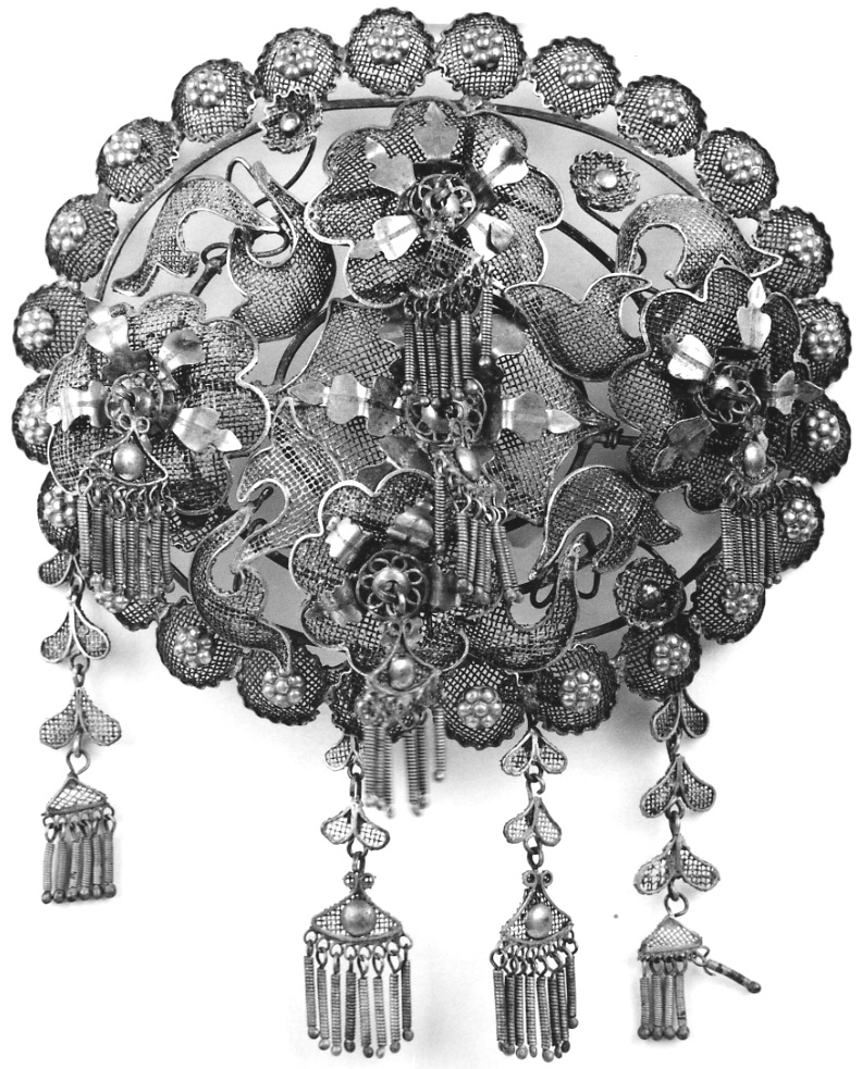 gioiello da acconciatura, opera isolata - manifattura vercellese (seconda metà sec. XIX)