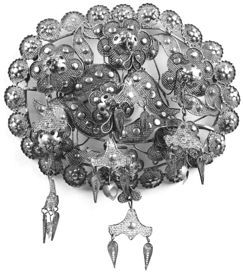 gioiello da acconciatura, opera isolata - manifattura vercellese (seconda metà sec. XIX)