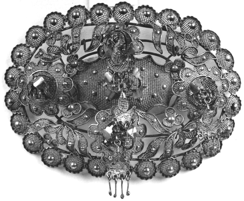 gioiello da acconciatura, opera isolata - manifattura vercellese (seconda metà sec. XIX)