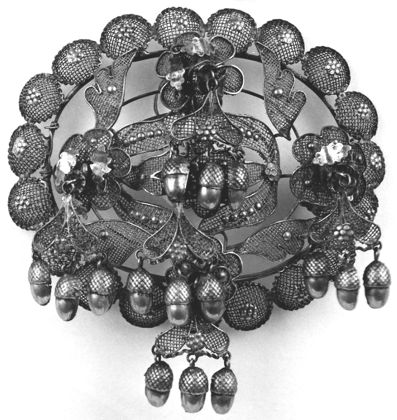 gioiello da acconciatura, opera isolata - manifattura vercellese (seconda metà sec. XIX)