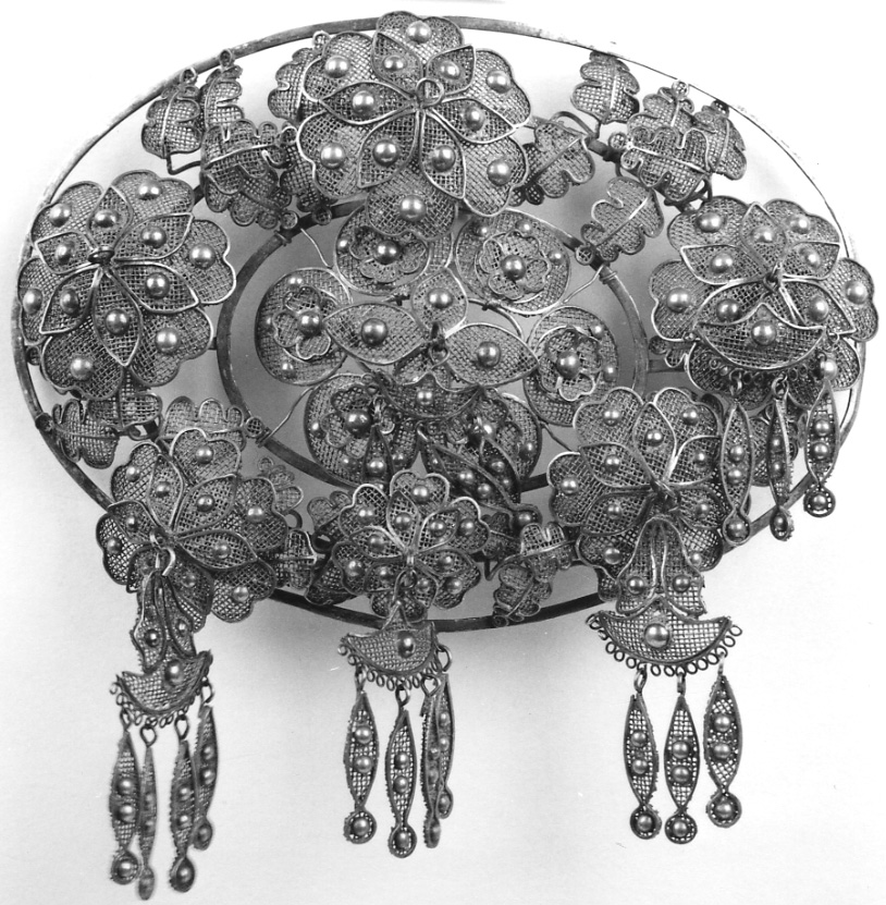 gioiello da acconciatura, opera isolata - manifattura vercellese (seconda metà sec. XIX)