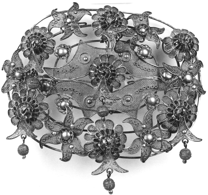 gioiello da acconciatura, opera isolata - manifattura vercellese (seconda metà sec. XIX)