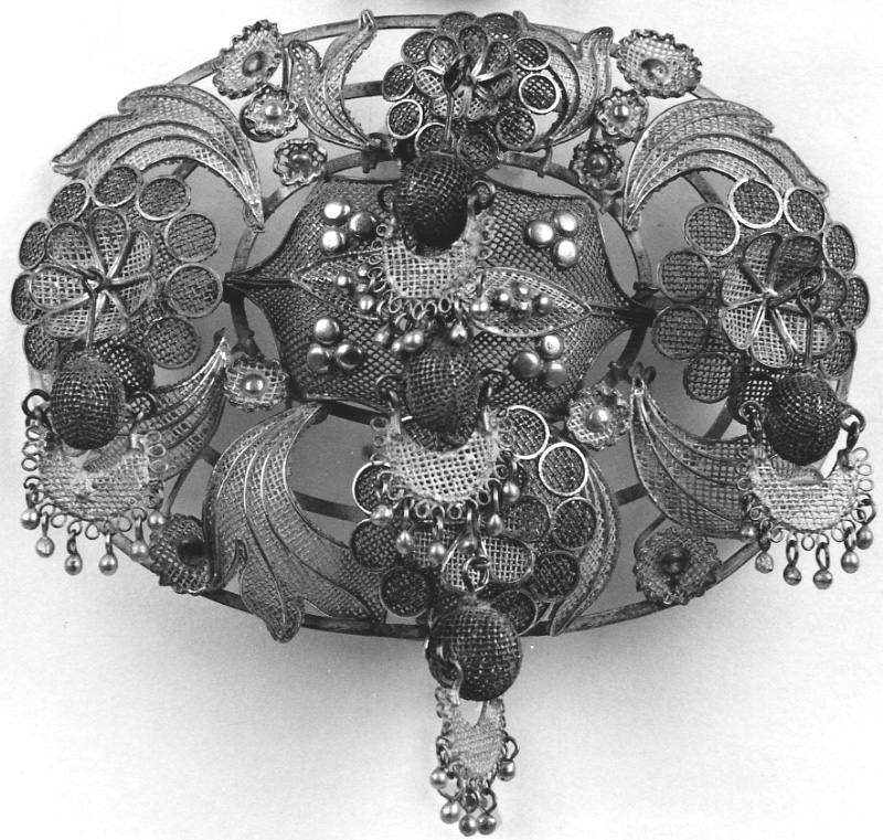 gioiello da acconciatura, opera isolata - manifattura vercellese (seconda metà sec. XIX)