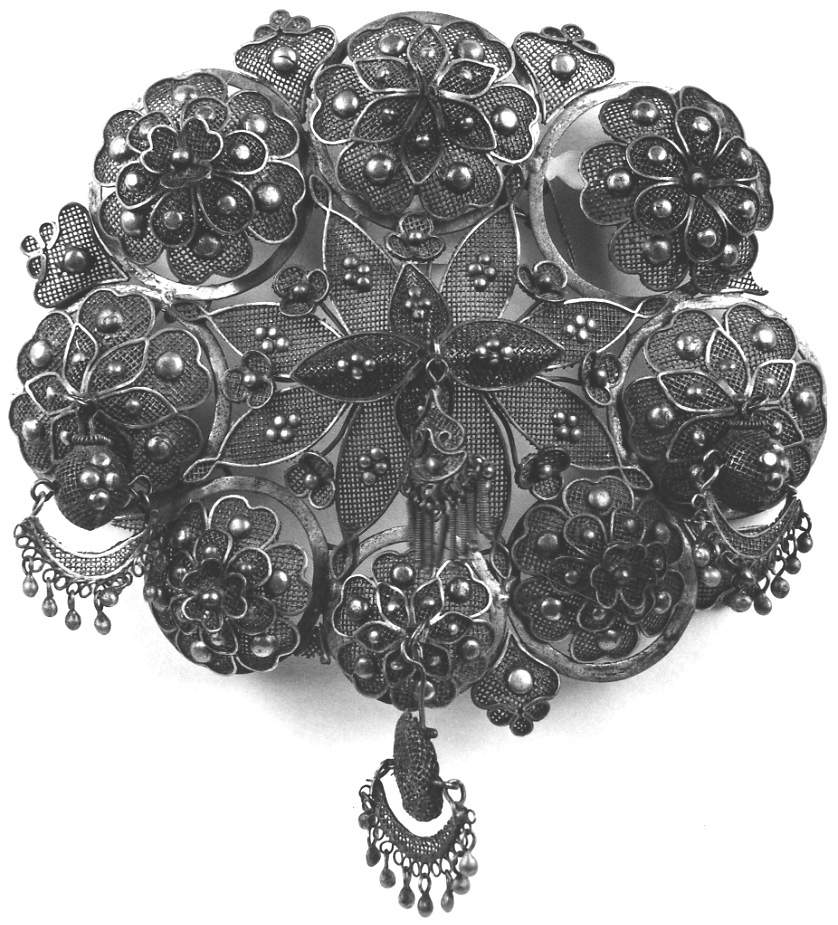 gioiello da acconciatura, opera isolata - manifattura vercellese (seconda metà sec. XIX)