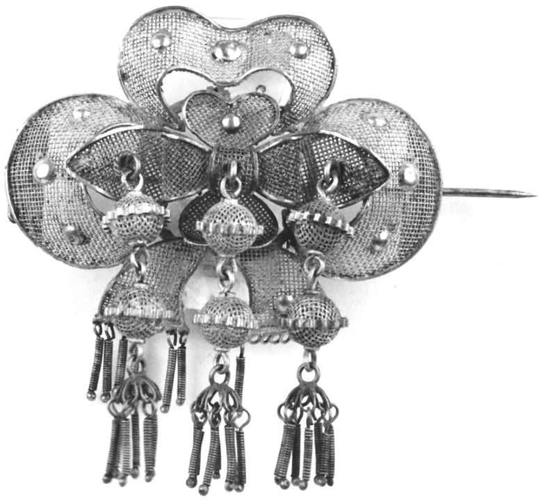 gioiello da acconciatura, opera isolata - manifattura vercellese (seconda metà sec. XIX)