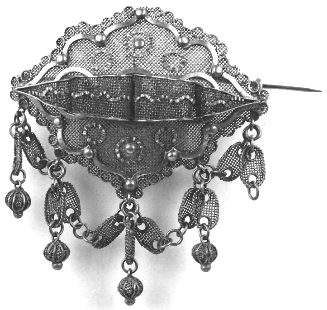 gioiello da acconciatura, opera isolata - manifattura vercellese (seconda metà sec. XIX)