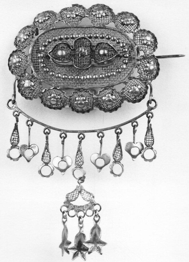 gioiello da acconciatura, opera isolata - manifattura vercellese (seconda metà sec. XIX)