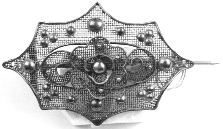 gioiello da acconciatura, opera isolata - manifattura vercellese (seconda metà sec. XIX)