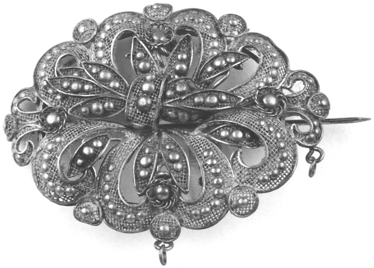 gioiello da acconciatura, opera isolata - manifattura vercellese (seconda metà sec. XIX)