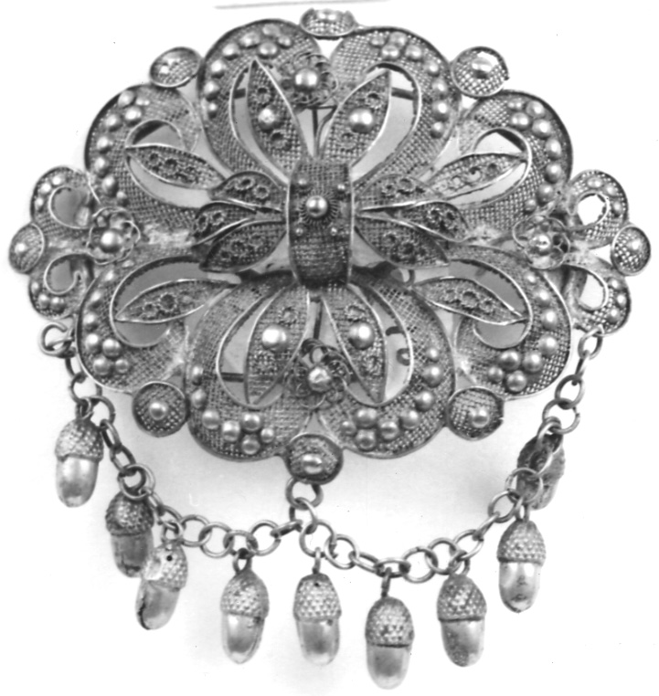 gioiello da acconciatura, opera isolata - manifattura vercellese (seconda metà sec. XIX)