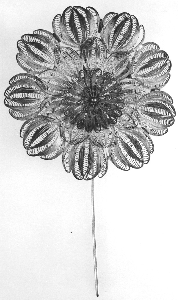 gioiello da acconciatura, opera isolata - manifattura vercellese (prima metà sec. XIX)