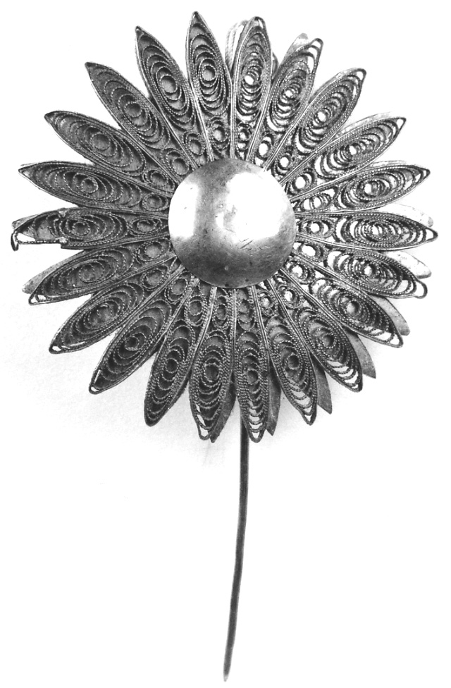 gioiello da acconciatura, opera isolata - manifattura vercellese (prima metà sec. XIX)