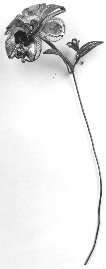 gioiello da acconciatura, opera isolata - manifattura vercellese (prima metà sec. XIX)