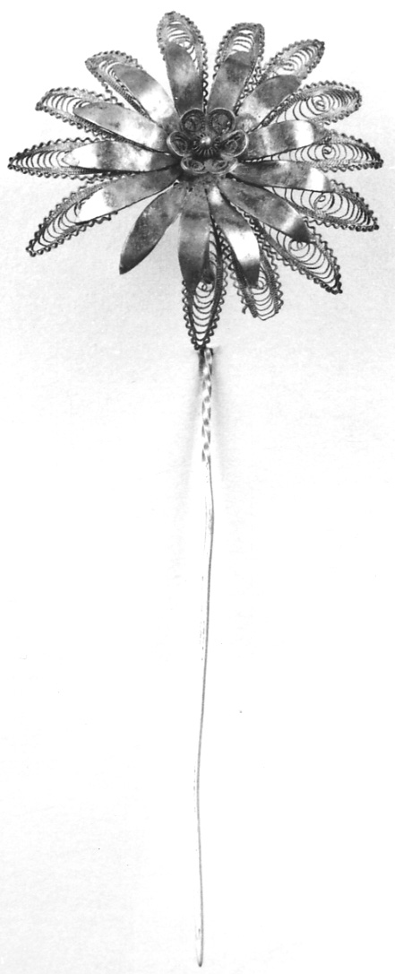 gioiello da acconciatura, opera isolata - manifattura vercellese (prima metà sec. XIX)