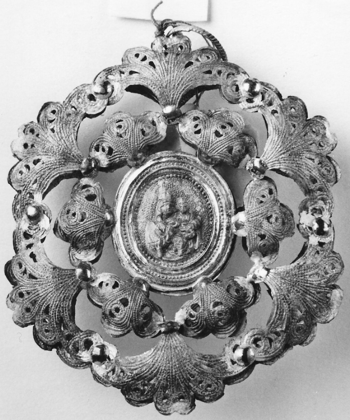 Madonna con Bambino (placchetta, elemento d'insieme) - manifattura piemontese (prima metà sec. XIX)