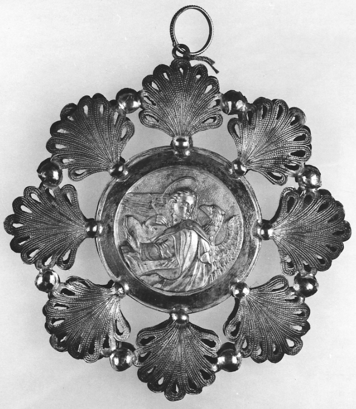 San Giovanni Evangelista (placchetta, elemento d'insieme) - manifattura piemontese (prima metà sec. XIX)