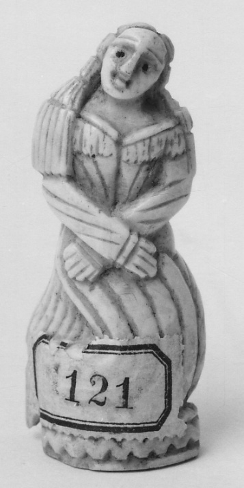 figura femminile (statuetta, opera isolata) - manifattura portoghese (metà sec. XIX)