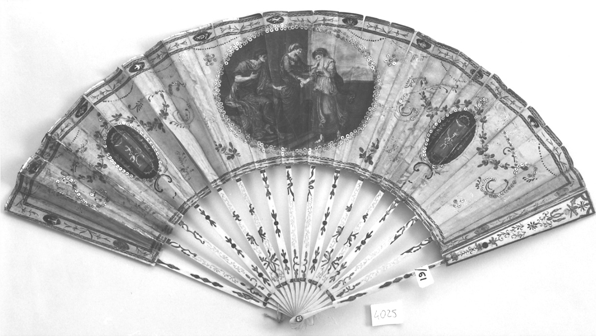 ventaglio, opera isolata - manifattura inglese (ultimo quarto sec. XVIII)