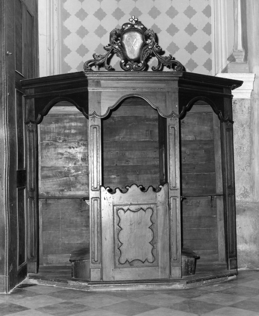 confessionale, serie - ambito lombardo (fine/inizio secc. XVII/ XVIII)