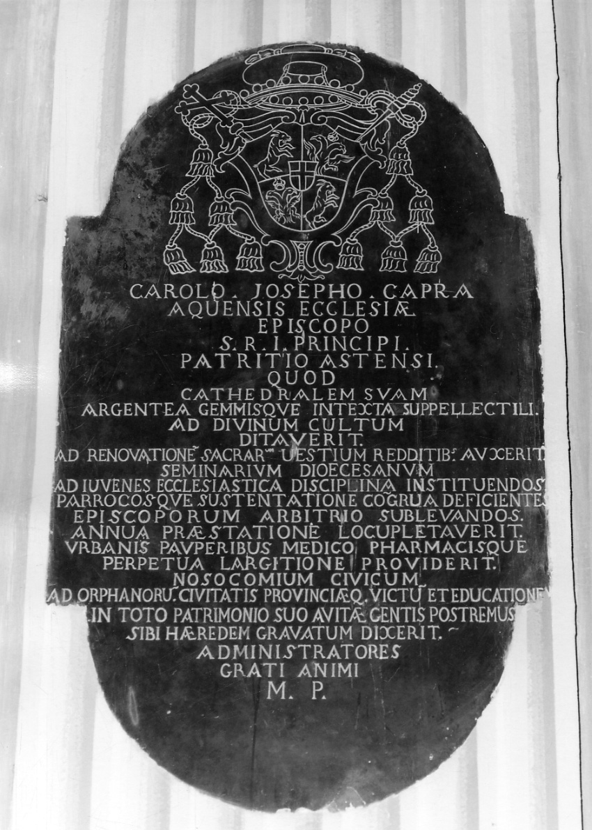 lapide commemorativa, opera isolata - ambito lombardo-piemontese (ultimo quarto sec. XVIII)