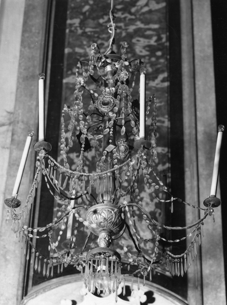 lampadario - a bracci, serie - ambito italiano (sec. XIX)