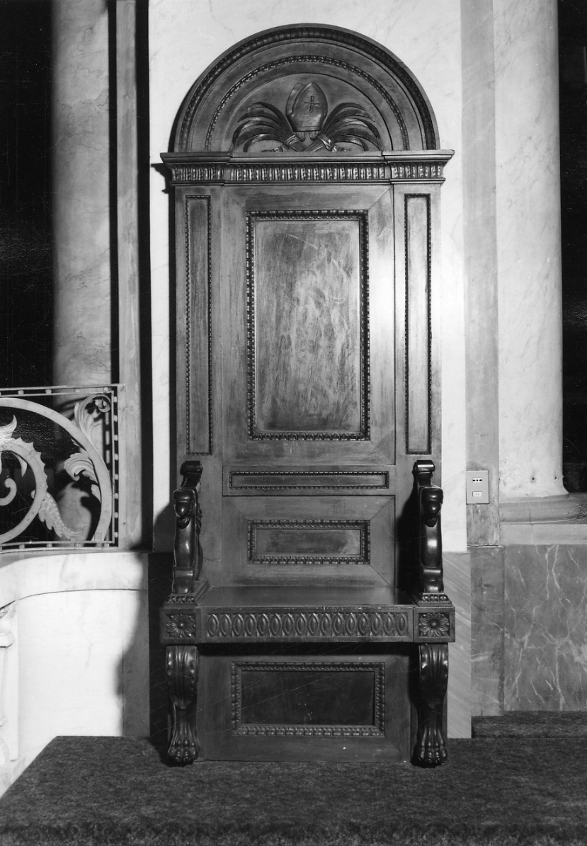 cattedra episcopale, opera isolata - ambito lombardo-piemontese (primo quarto sec. XIX)