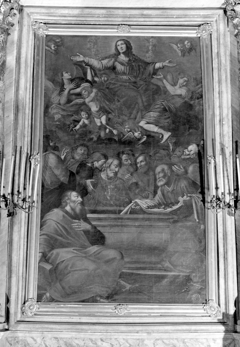 assunzione della Madonna (dipinto, opera isolata) di Monevi Giovanni (terzo quarto sec. XVII)