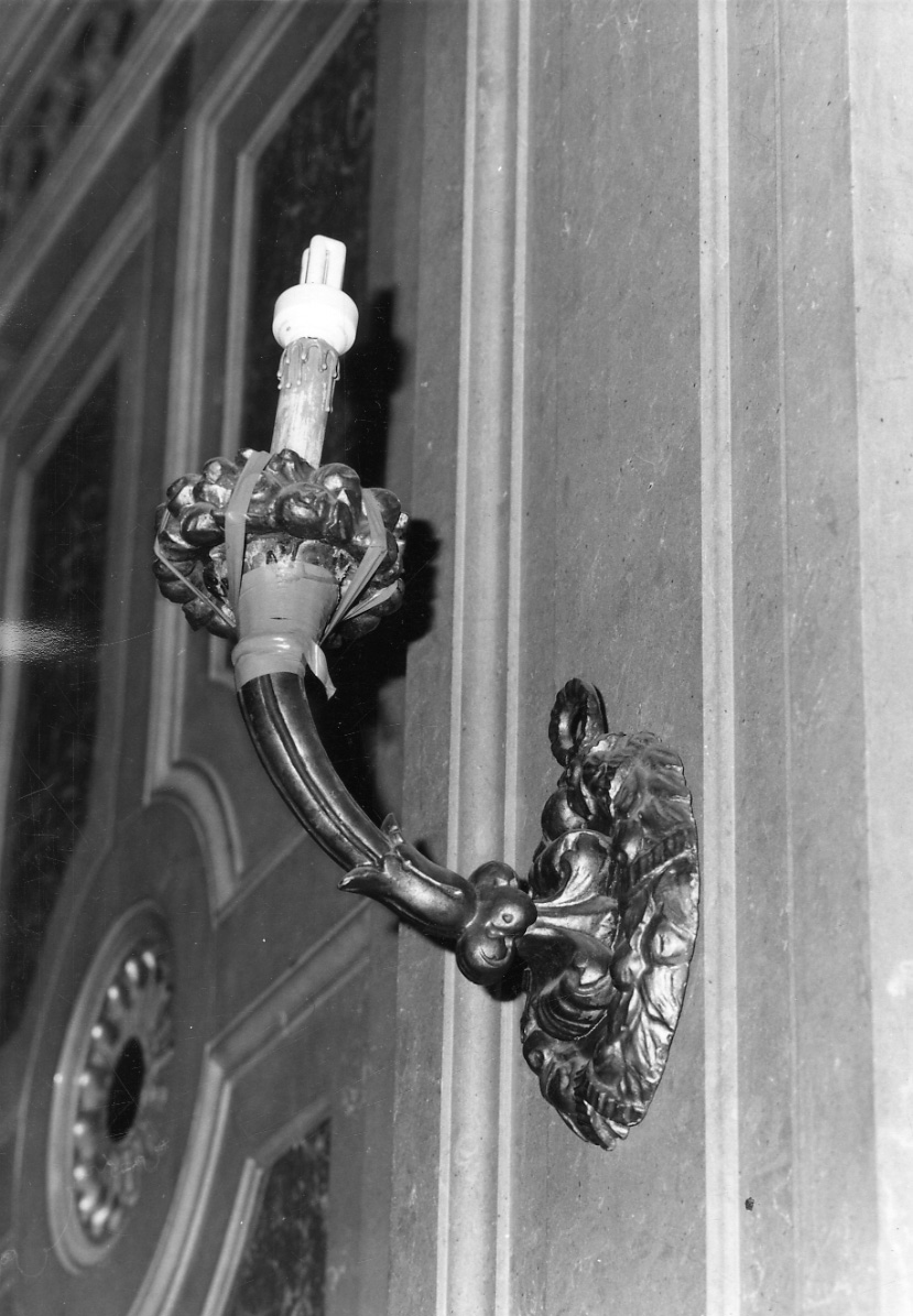 braccio portalumi da chiesa, serie - ambito piemontese (seconda metà sec. XIX)