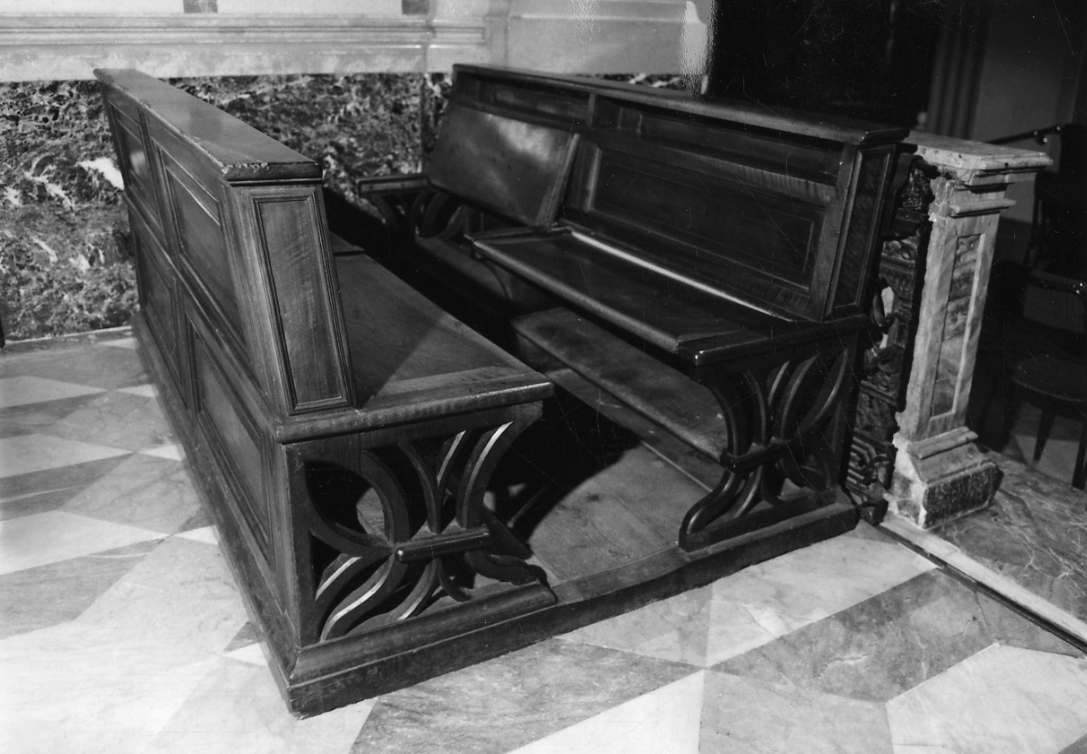 banco da chiesa, serie - ambito piemontese (fine sec. XIX)