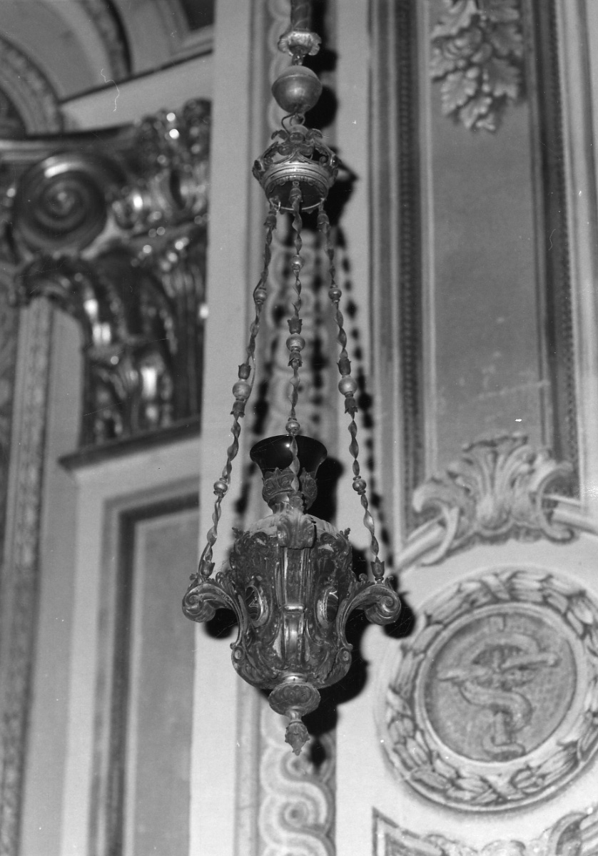 lampada pensile, serie - ambito piemontese (seconda metà sec. XIX)