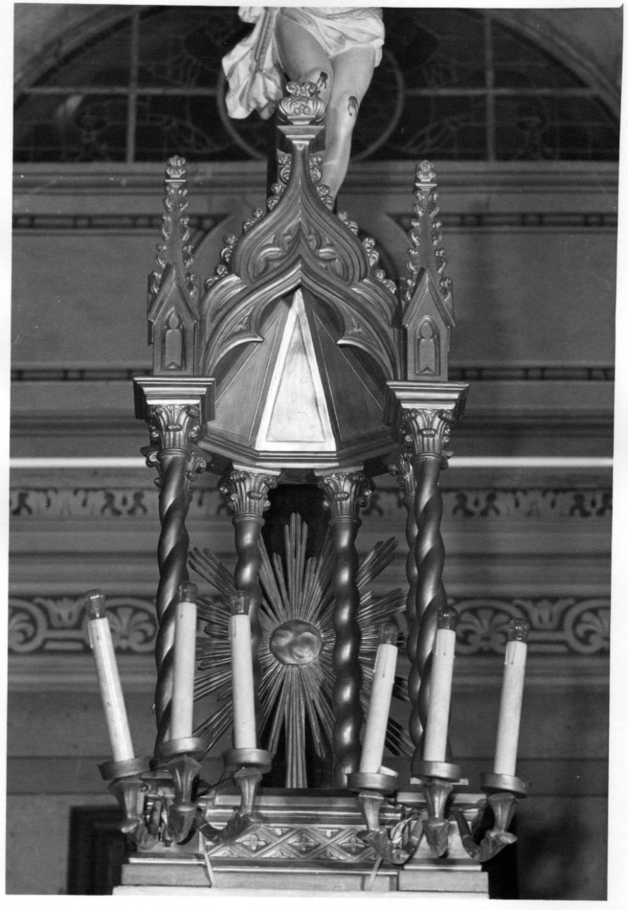 tronetto per esposizione eucaristica, opera isolata - ambito ligure-piemontese (ultimo quarto sec. XIX)