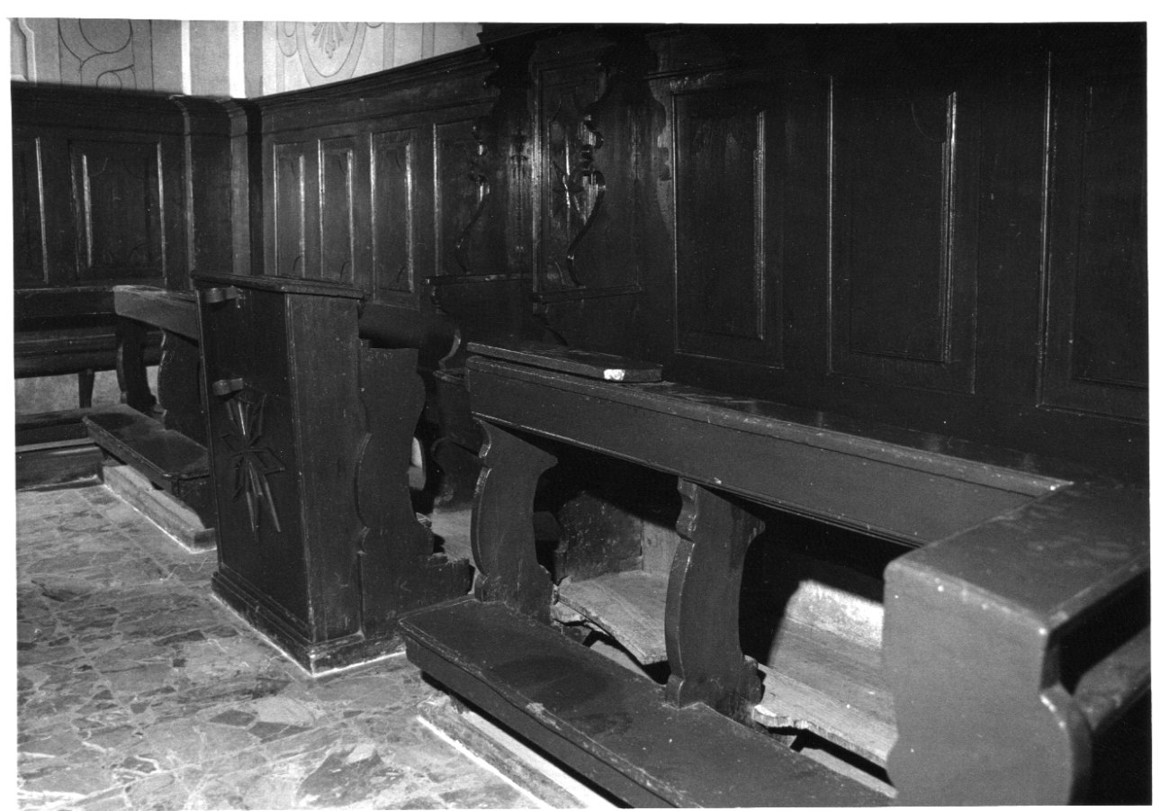 stalli del coro, opera isolata - ambito italiano (seconda metà sec. XIX)