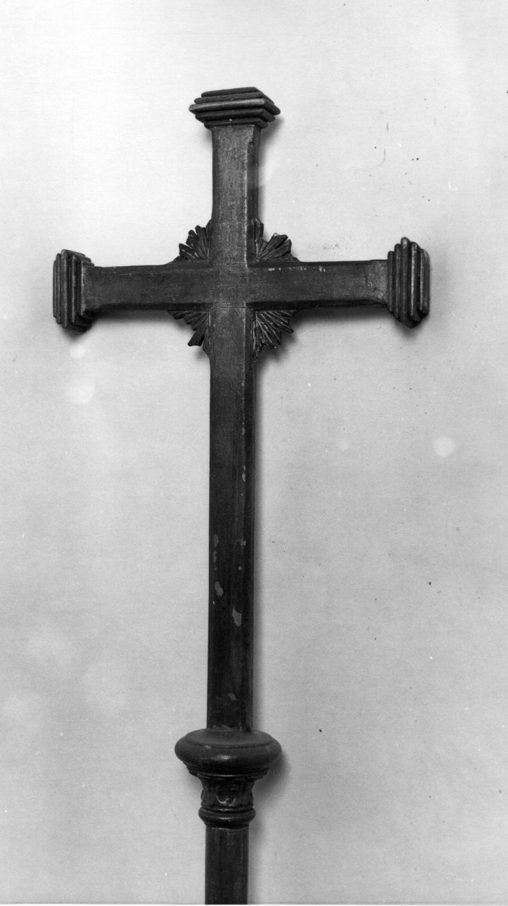 croce processionale, opera isolata - ambito ligure-piemontese (sec. XIX)