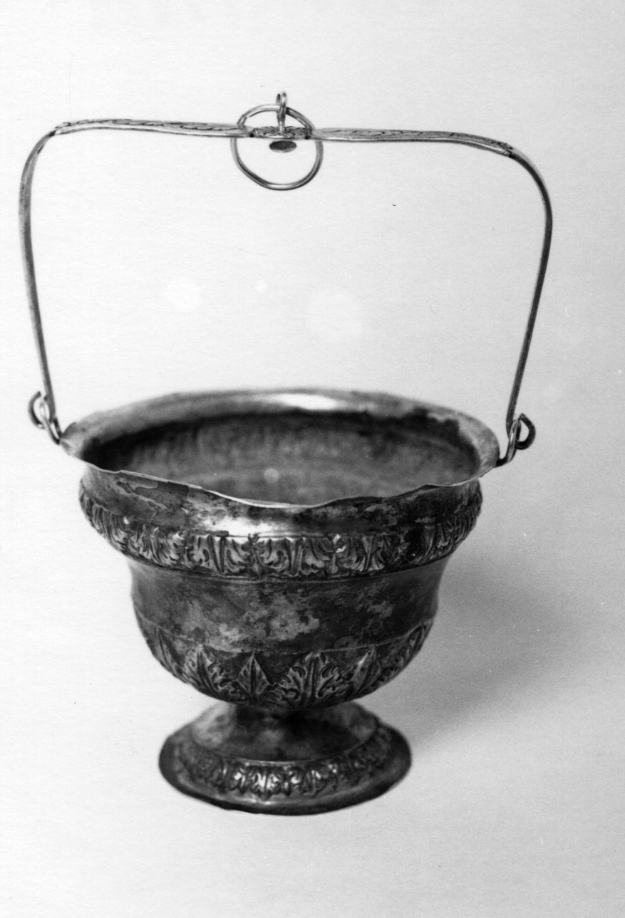 secchiello per l'acqua benedetta, opera isolata - ambito genovese (prima metà sec. XIX)