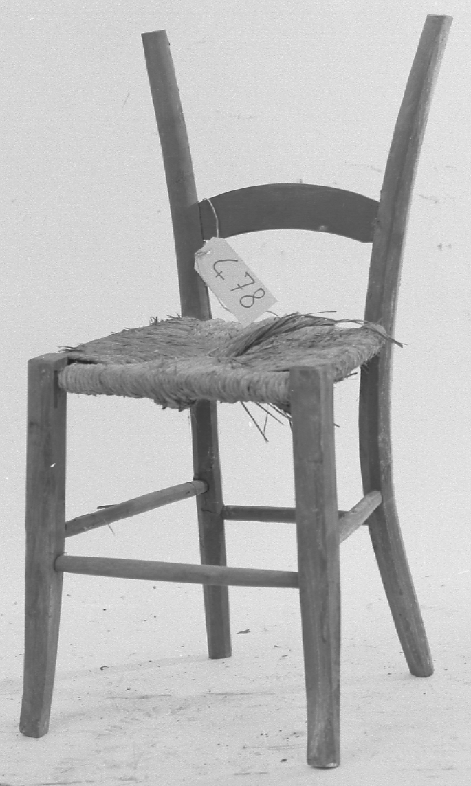 sedia, opera isolata - bottega piemontese (fine, inizio sec. XIX, sec. XX)