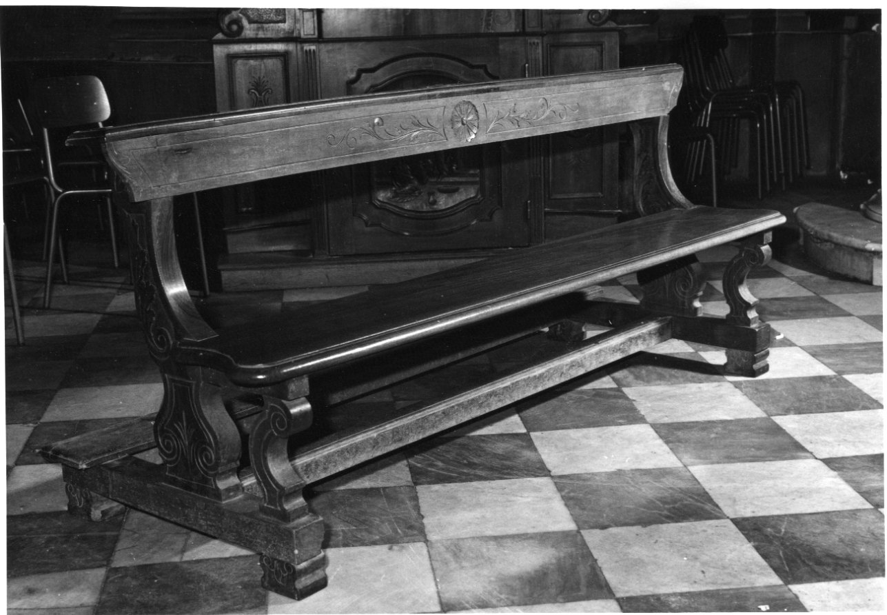 banco da chiesa, serie - ambito ligure-piemontese (prima metà sec. XX)